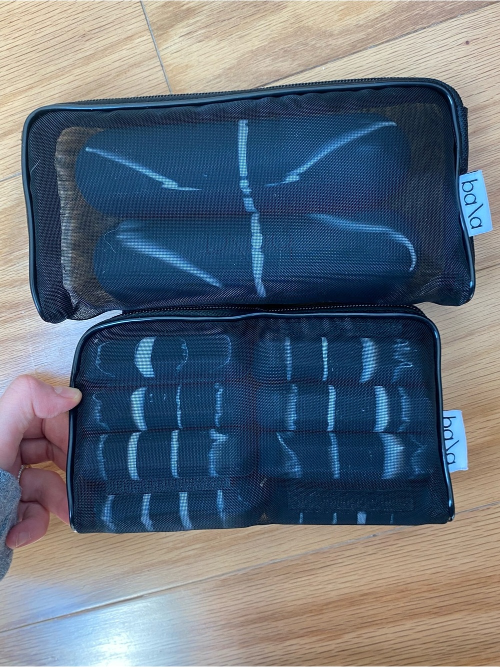 Bala Black and White swirl 2lb Ankle and 3lb Hand Weights in New Condition